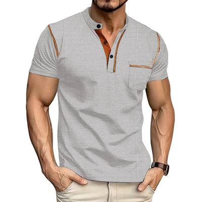 Men's Quick-Dry Henley Short Sleeve T-Shirt product image