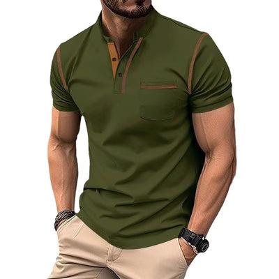 Men's Quick-Dry Henley Short Sleeve T-Shirt product image