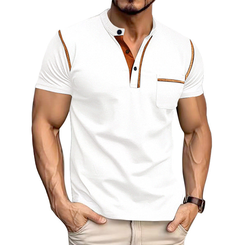 Men's Quick-Dry Henley Short Sleeve T-Shirt product image