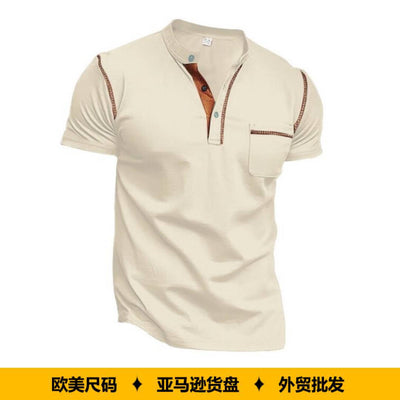 Men's Quick-Dry Henley Short Sleeve T-Shirt product image