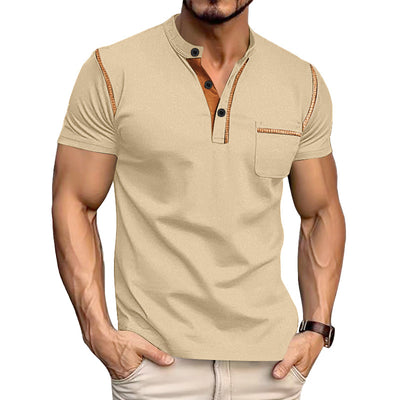 Men's Quick-Dry Henley Short Sleeve T-Shirt product image
