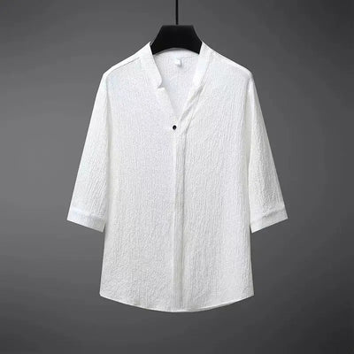 Chinese style Shirts + Pants summer 100% Cotton linen Sportswear Men's Casual Sets spring Male Fashion Chinese style trousers