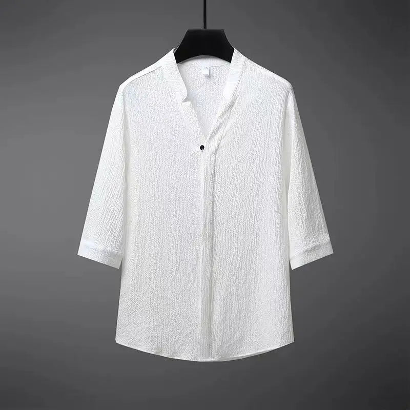 Chinese style Shirts + Pants summer 100% Cotton linen Sportswear Men's Casual Sets spring Male Fashion Chinese style trousers