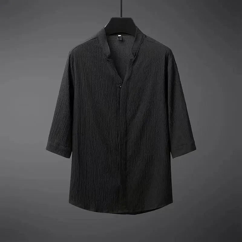 Chinese style Shirts + Pants summer 100% Cotton linen Sportswear Men's Casual Sets spring Male Fashion Chinese style trousers