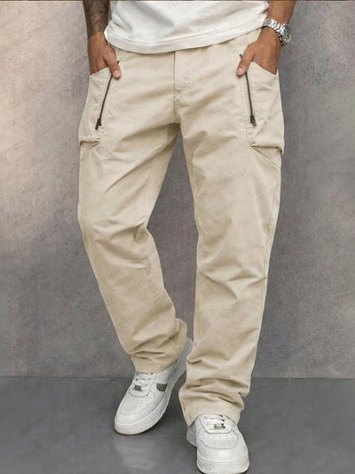 Trendy 100% Cotton Cargo Tapered Pants