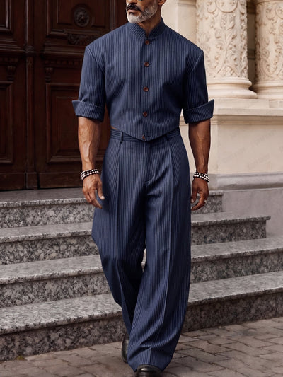 Smart Casual Designer Pinstripe Co-ord Set
