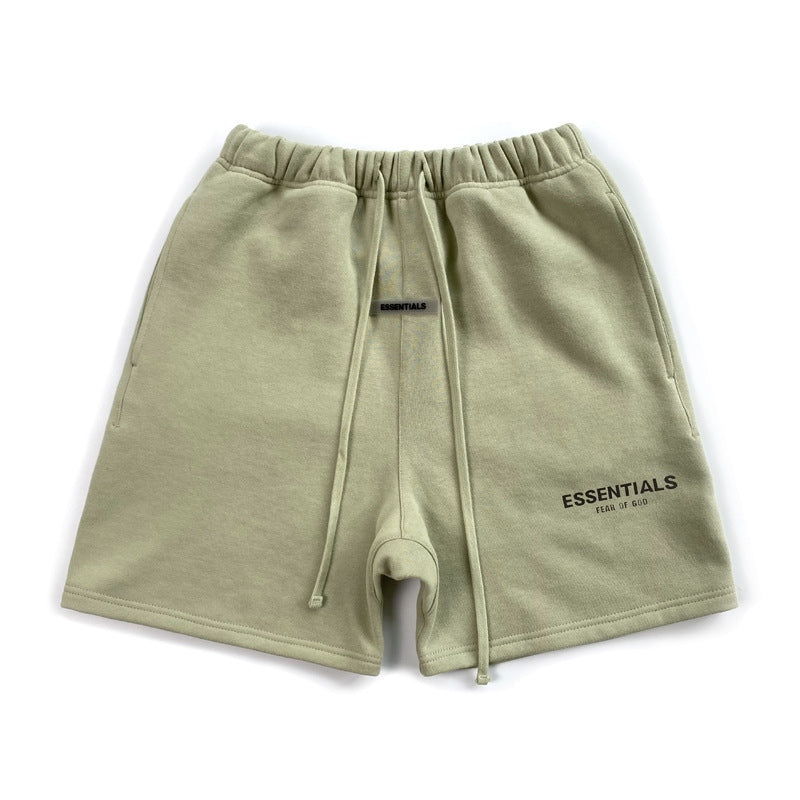 Men's cotton athletic casual five-point shorts street shorts