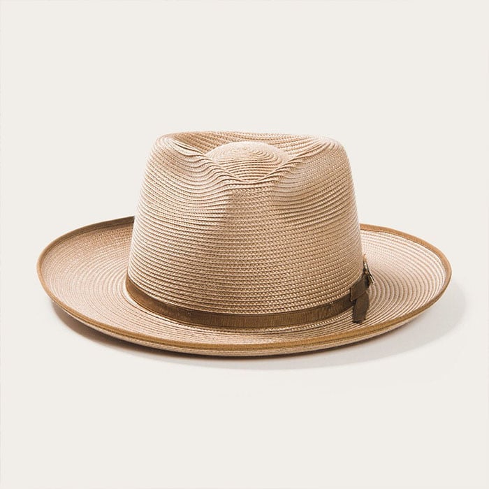 Men's Curled Bow Wide Brimmed Straw Hat