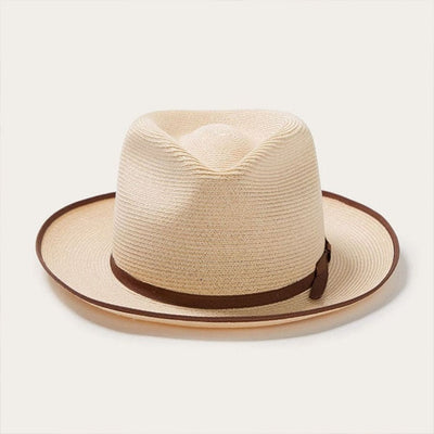 Men's Curled Bow Wide Brimmed Straw Hat