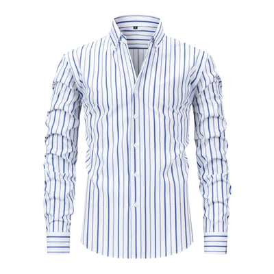 Men's Striped Printed Daily Business Long Sleeves Shirts