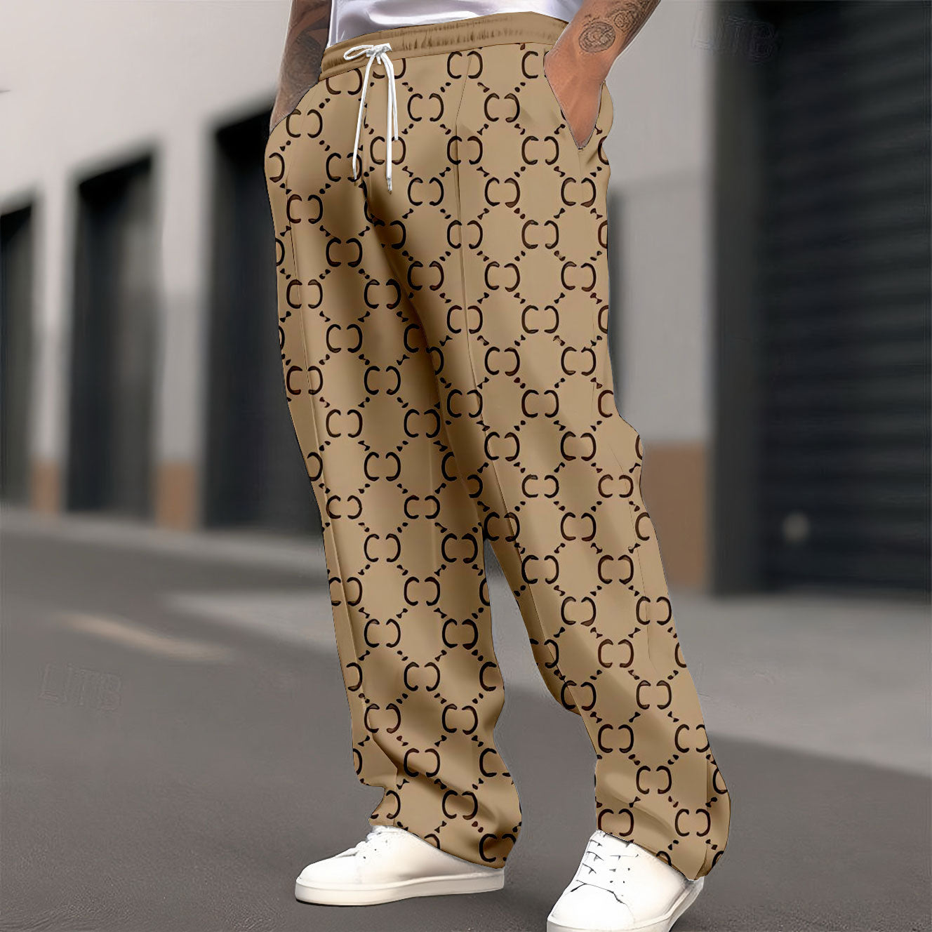 Men's Casual Color Matching Pants 0412
