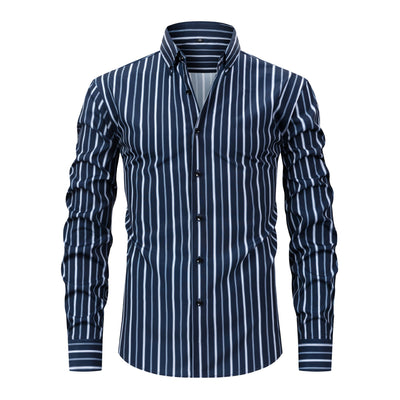 Men's Striped Printed Daily Business Long Sleeves Shirts