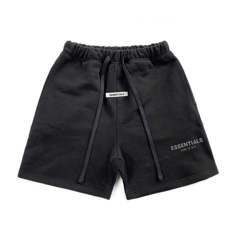 Men's cotton athletic casual five-point shorts street shorts