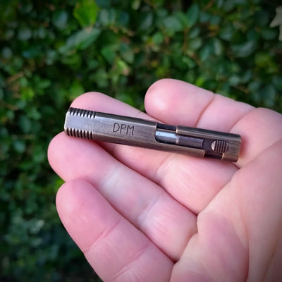 Brass retro mini bolt action pen - Writing tool. Golf scorecard pen. EDC, pocket carry. Camping kit gift.