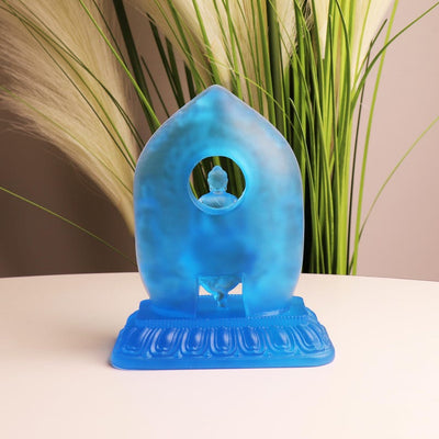 Handmade Glass Buddha Statue: Eastern Saints Triad Ornament