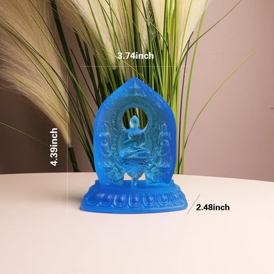 Handmade Glass Buddha Statue: Eastern Saints Triad Ornament