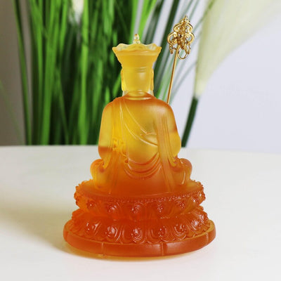 Water Glass Ksitigarbha Bodhisattva Statue: Buddhist Temple Ornament