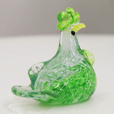 Colored Glass Rooster Ornament: Spicy Chicken Doll