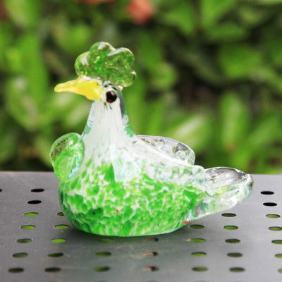 Colored Glass Rooster Ornament: Spicy Chicken Doll