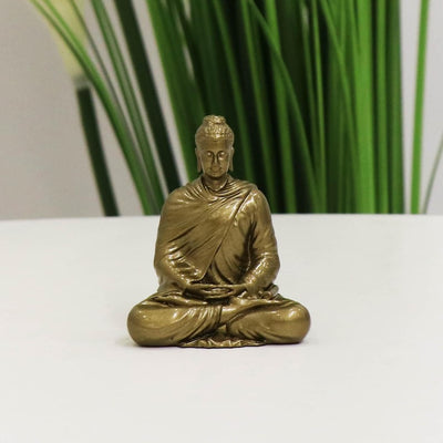 Seated Sakyamuni Buddha Statue: Pure Brass Home Altar Ornament