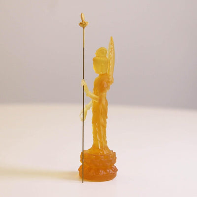 Handmade Glass Buddha Statue: Eastern Saints Ornament (13cm)