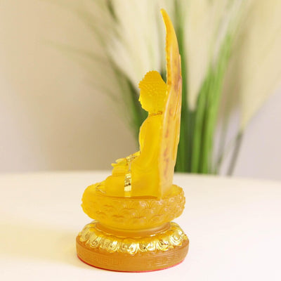 Resin Amitabha Buddha Statue, Home Living Room Worship Buddhist, Temple Three Treasures Buddha To Protect Peace Ornaments