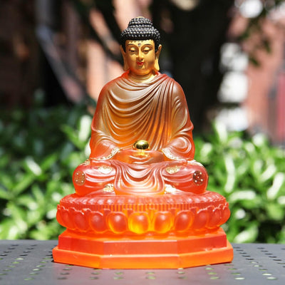 Resin Sakyamuni Buddha Sakyamuni Buddha, Auspicious Offering Crafts, Ornaments, Lingshan Tathagata Buddha Statue
