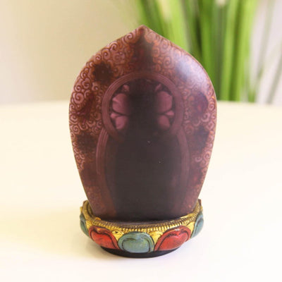 Glass Sakyamuni Buddha Statue: Hand-Painted Medicine Buddha Decor
