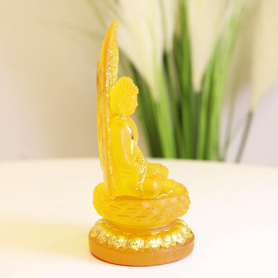 Resin Amitabha Buddha Statue, Home Living Room Worship Buddhist, Temple Three Treasures Buddha To Protect Peace Ornaments