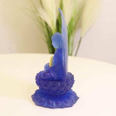 Resin Medicine Buddha Statue: Gold Gilded Buddhist Temple Offering