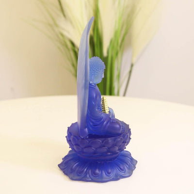 Resin Medicine Buddha Statue: Gold Gilded Buddhist Temple Offering