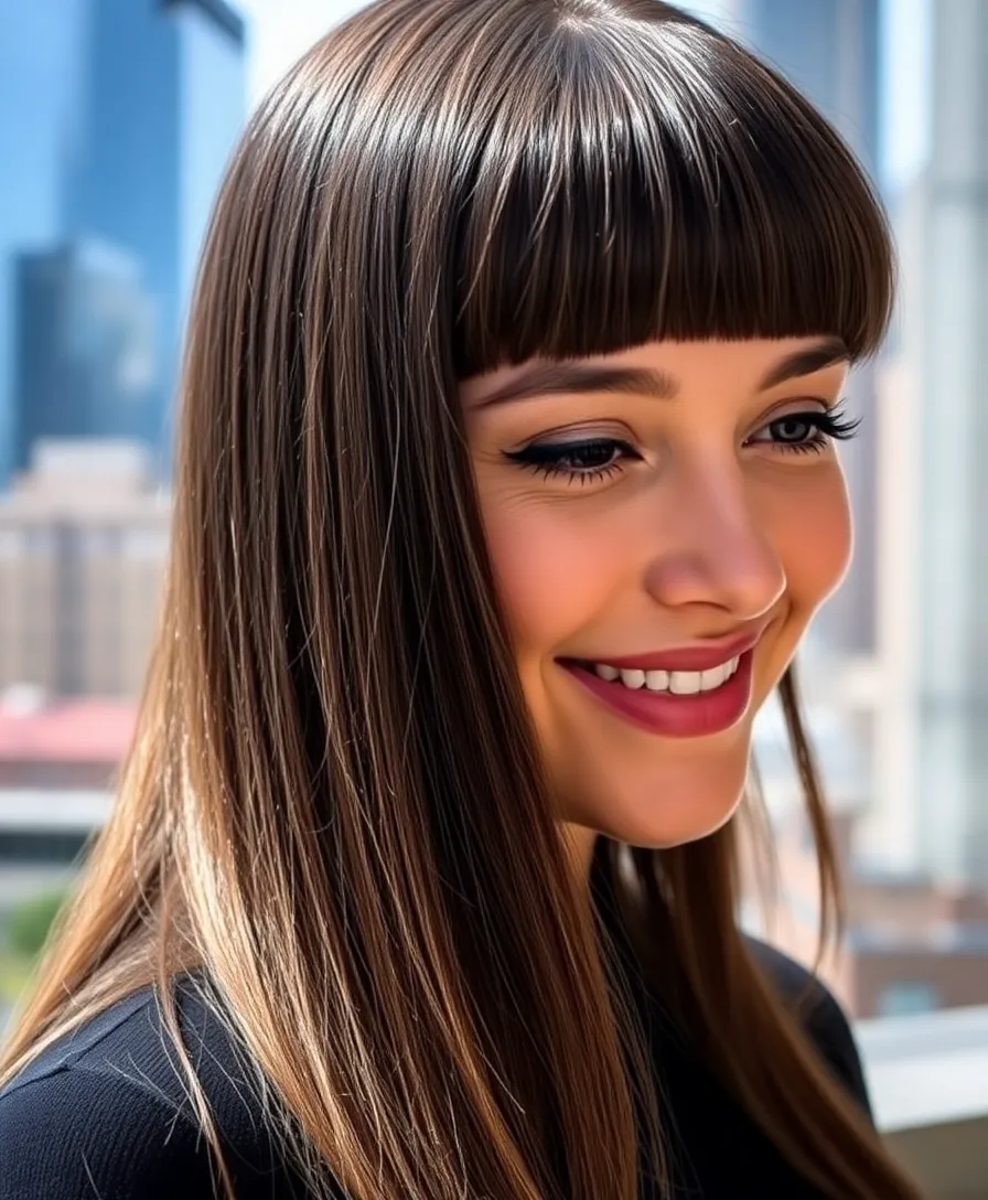 15 Stunning Hair Bangs Styles You Need to Try (Wait Until You See #8!) - 1. Blunt Bangs