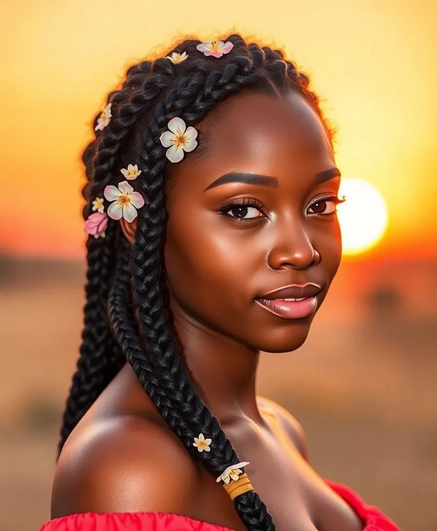 15 Mesmerising Fulani Braids You'll Want to Try ASAP! - 5. Side-Swept Fulani Braids