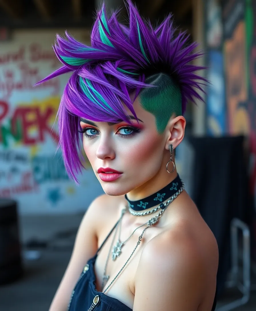 20 Edgy Side-Shaved Hairstyles That Will Turn Heads! - 10. Punk Rock Vibes