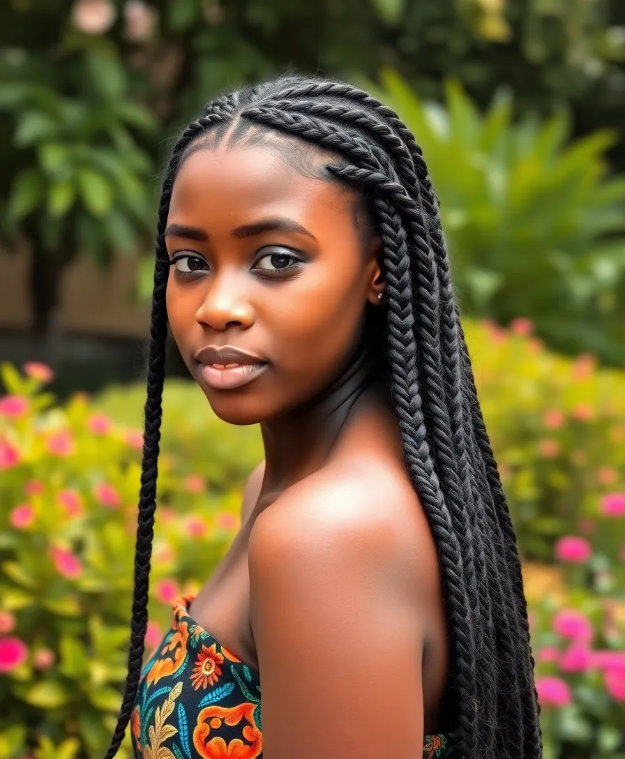 15 Mesmerising Fulani Braids You'll Want to Try ASAP! - 3. Half-Up Fulani Braids