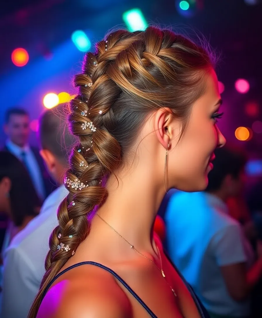 19 Gorgeous Dutch Braid Hairstyles That Will Turn Heads Everywhere! - 14. Dutch Braid with Glitter