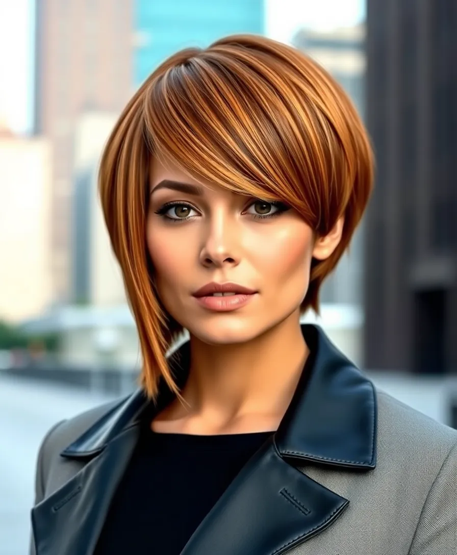 15 Stunning Hairstyles with Caramel Highlights That Will Turn Heads! - 2. Chic Bob with Bold Caramel Highlights