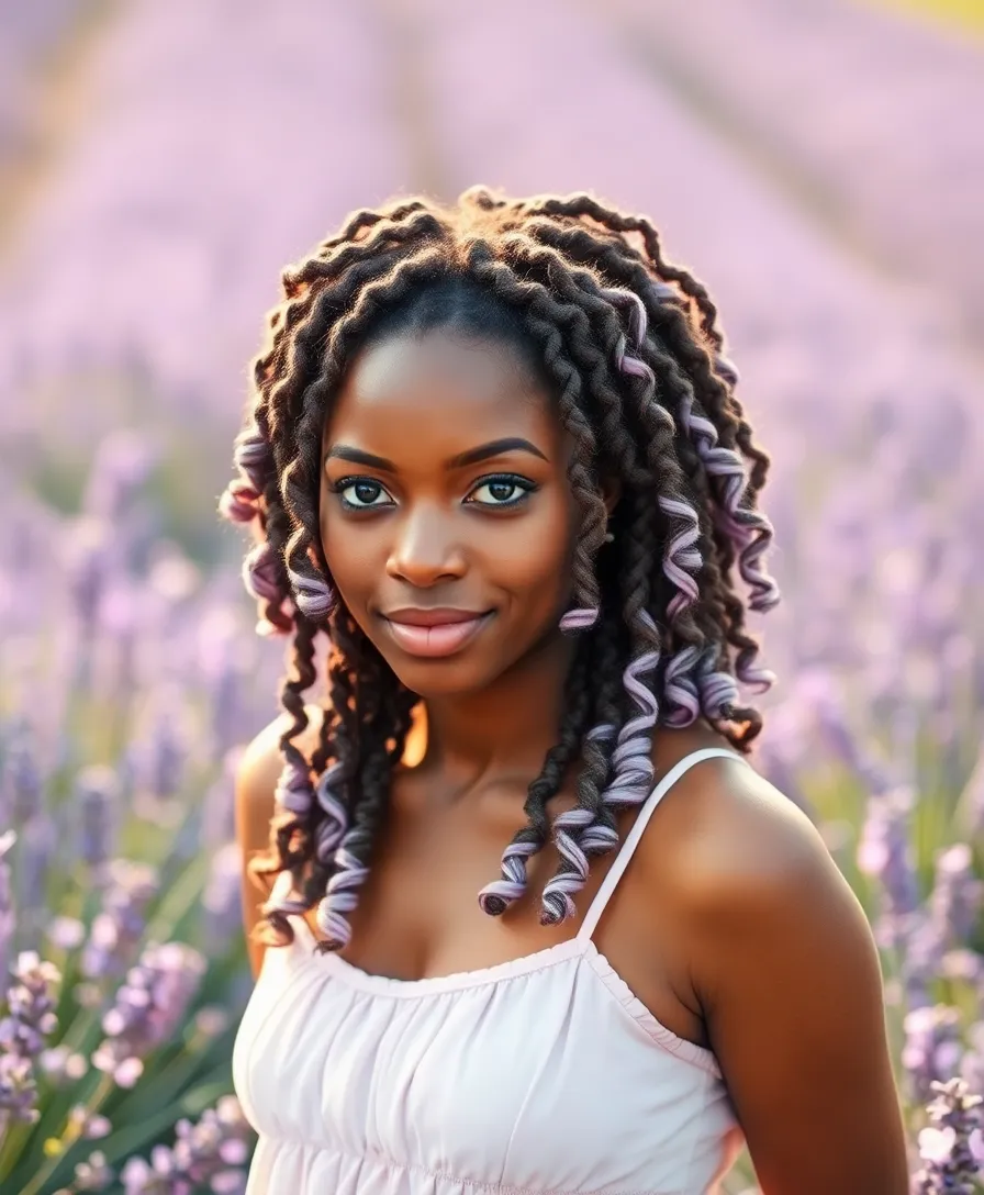 15 Stunning Hairstyles with Dyed Locs That'll Turn Heads Everywhere! - 12. Soft Lavender Locs