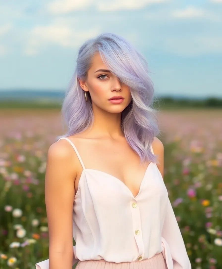 15 Bold Edgy Soft Mullet Hairstyles to Upgrade Your Look (You’ll Love #7!) - 14. The Pastel Soft Mullet