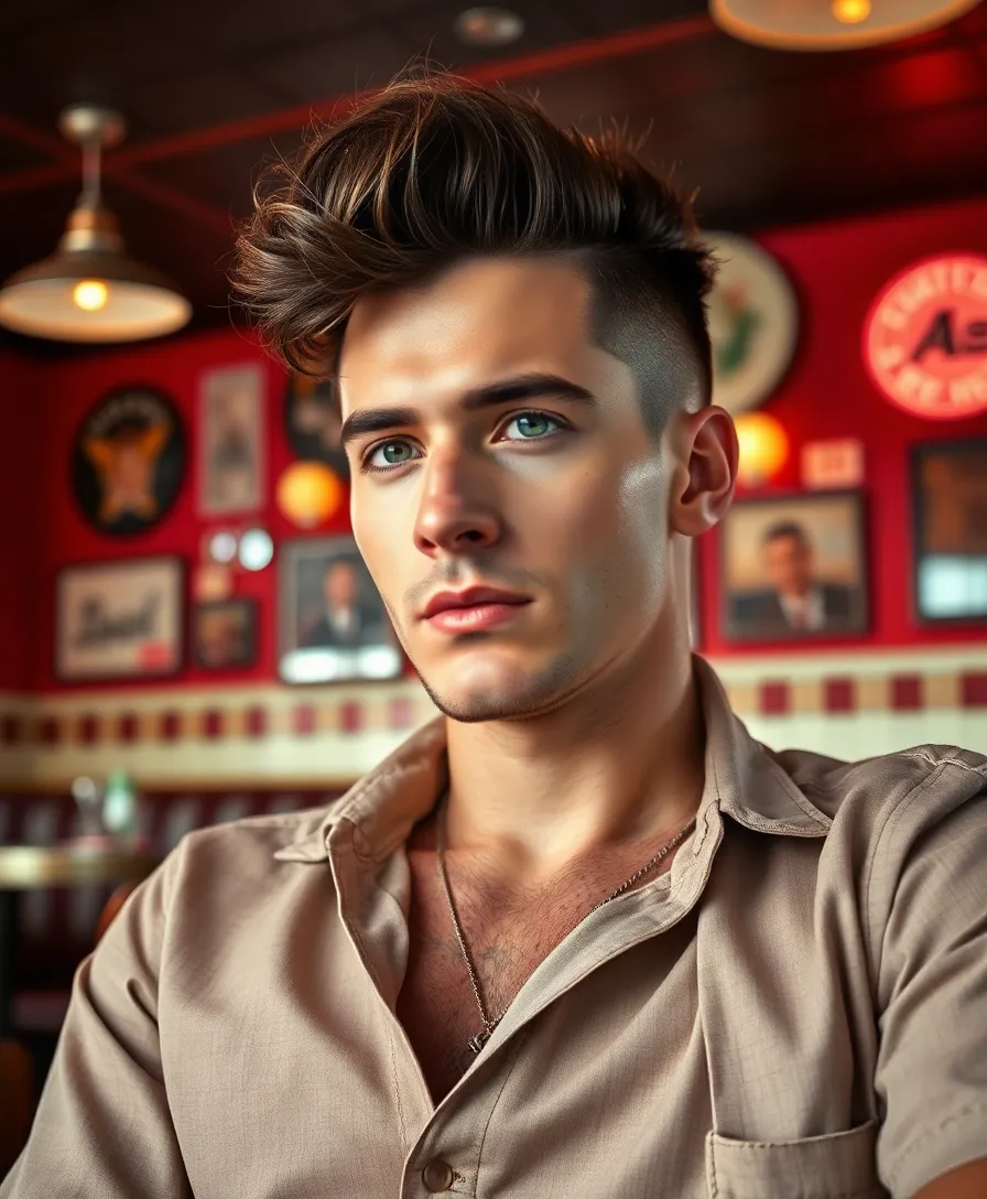 20 Stylish Men’s Wolf Style Cut Ideas That Will Turn Heads Everywhere! - 10. Retro-Inspired Wolf Cut