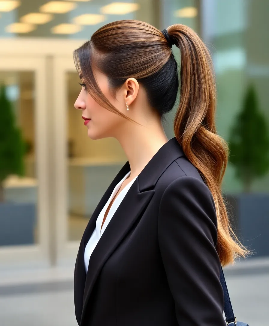 30 Layered Haircuts That Will Transform Your Look (You Won't Believe #15!) - 20. Sleek Layered Ponytail