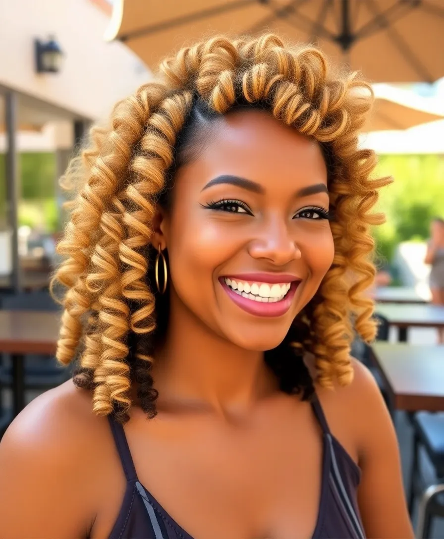 15 Twisted Swirl Cornrow Hairstyles That Will Turn Heads Everywhere! - 13. Twisted Swirls with a Twist-Out