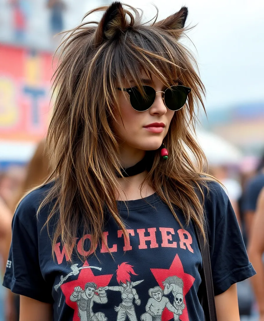 16 Trendy Long Wolf Cuts with Curtain Bangs That'll Have Everyone Asking, 'Who Styled You?' - 8. Layered and Shaggy