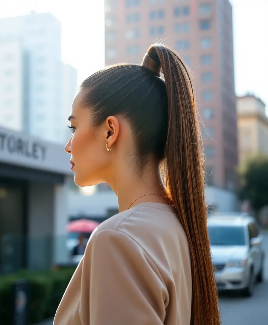 15 Stunning Korean Hairstyles for Women That'll Make Heads Turn! - 4. Sleek High Ponytail