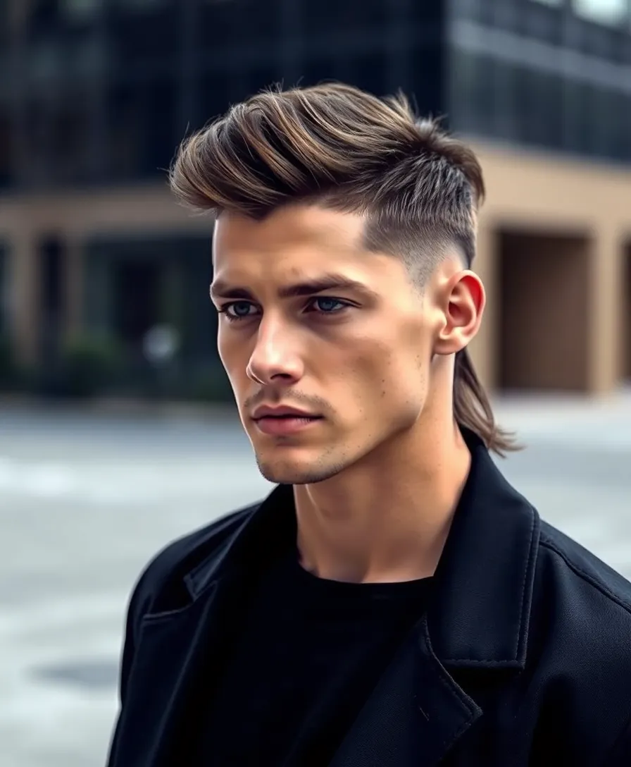 15 Stylish Faded Mullet Hairstyles for Men to Inspire Your Next Look! - 1. Classic Tapered Mullet