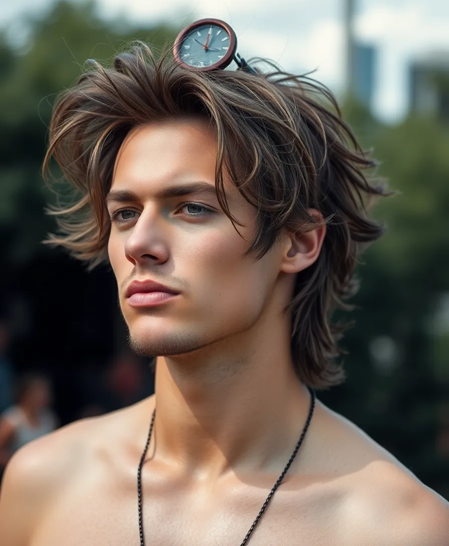 15 Stylish Faded Mullet Hairstyles for Men to Inspire Your Next Look! - 7. Messy Mullet Fade