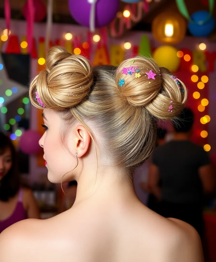 25 Christmas Hairstyles That Will Make You the Star of Every Holiday Party! - 12. Whimsical Space Buns