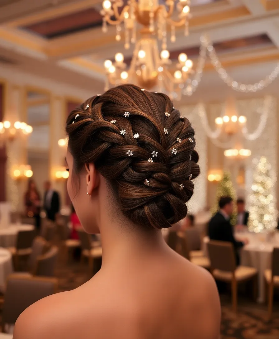 25 Christmas Hairstyles That Will Make You the Star of Every Holiday Party! - 18. Chic Braided Updo