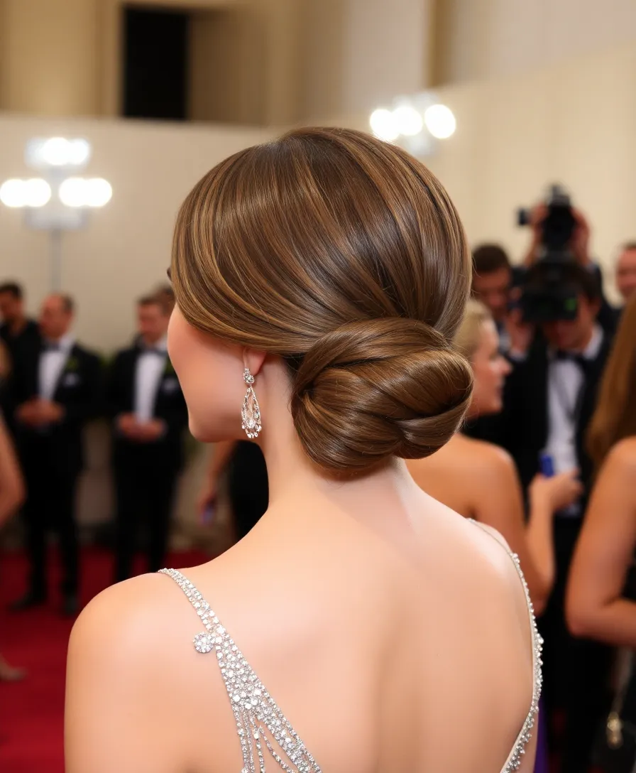 15 Stunning Hairstyles That Flatter Oval Faces (You'll Want to Try #7!) - 8. Sleek Low Bun