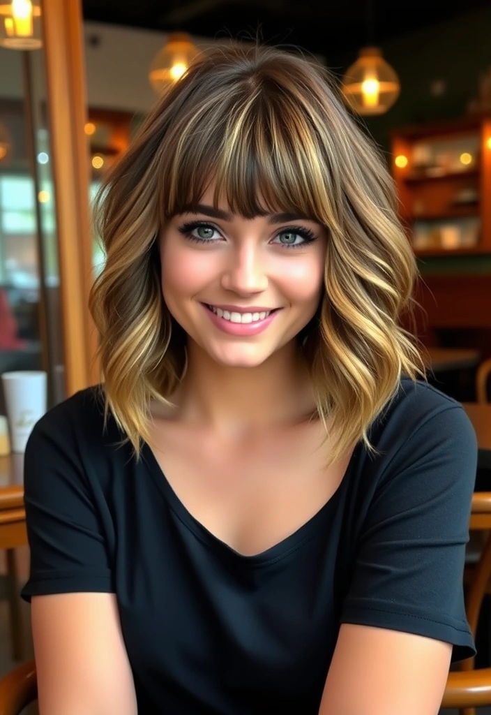 22 Short Haircuts That Flatter Chubby Faces Perfectly (You Won't Believe #15!) - 19. Layered Bangs with a Short Cut